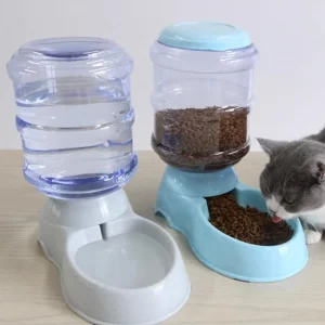 3.8L Automatic Pet Feeder Water Fountain Drink Bowl Large Capacity Cat Dog Food Dispenser Water Fountain Drink Bowl
