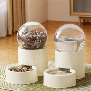 Large Capacity Automatic Pet Feeder Plastic Leakproof Dog Water Dispenser Detachable Visual Window Pet Food Bowl For Cats Dogs