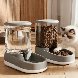 Large Capacity Automatic Pet Feeder, Safe Plastic, with Water Dispenser, for Cats & Dogs, Portable Hot - Selling Version
